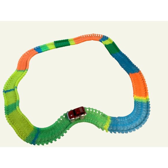 Magic Flex Glow Track Flexible Plastic Race Track Custom Lot - Picture 1 of 8